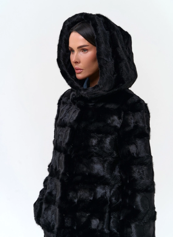 Шуба из меха норки фото