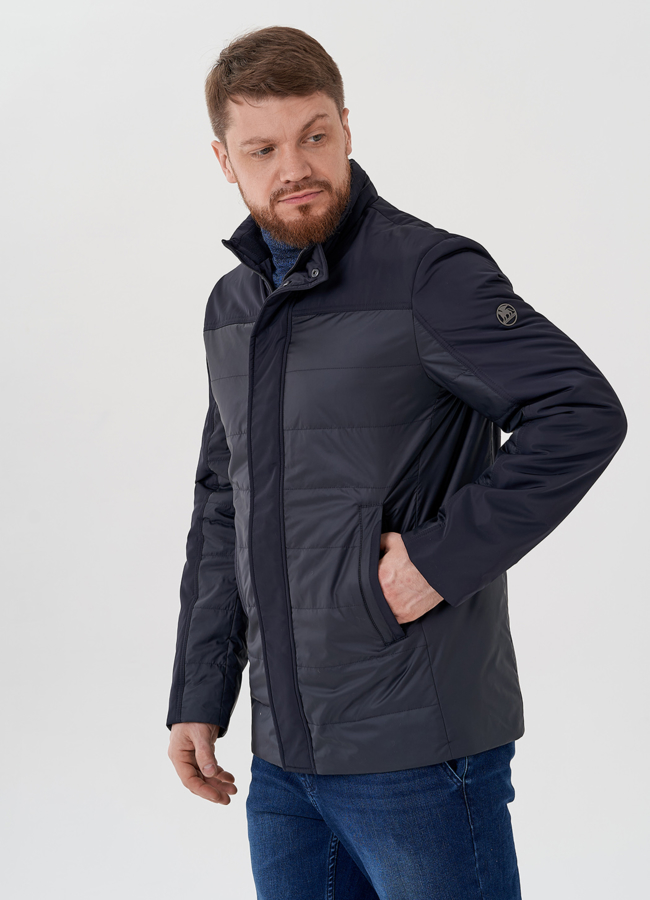 Мужская куртка синего цвета  модель № 24375 универмаг малина