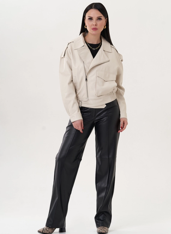Куртка "бомбер" из эко кожи