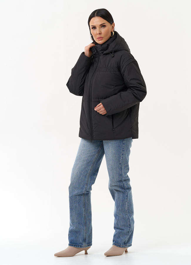 фото Женская утепленная куртка со съемными рукавами модель № 30011