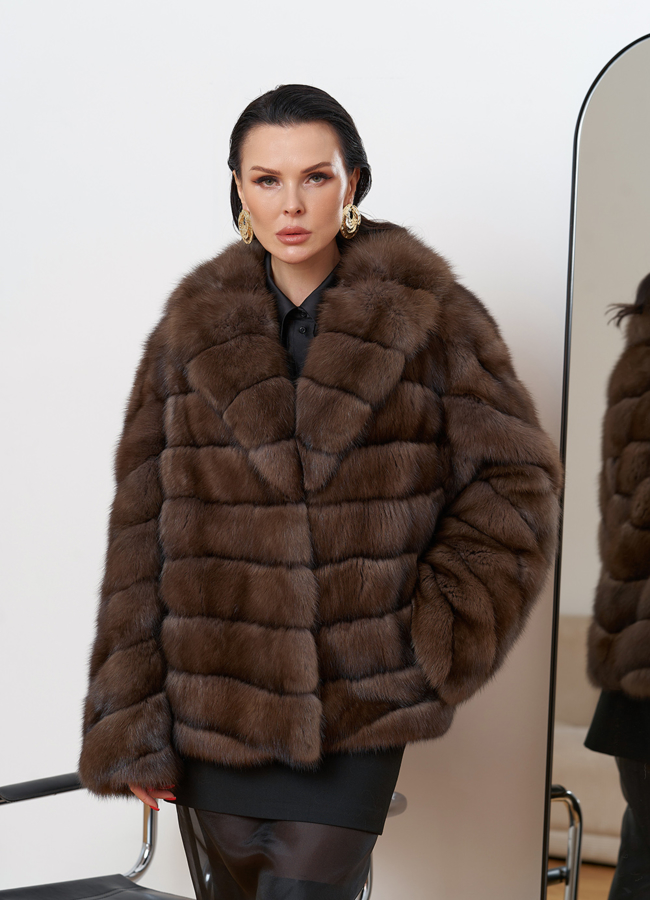 Шуба из баргузинского соболя модель № 29879 универмаг малина