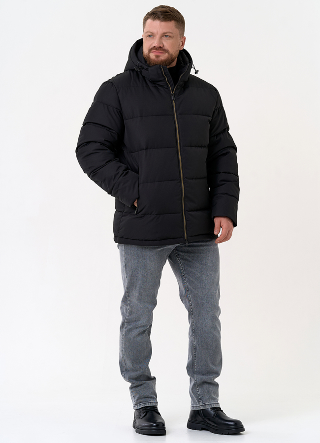 Мужской пуховик с капюшоном  модель № 31471 в кредит