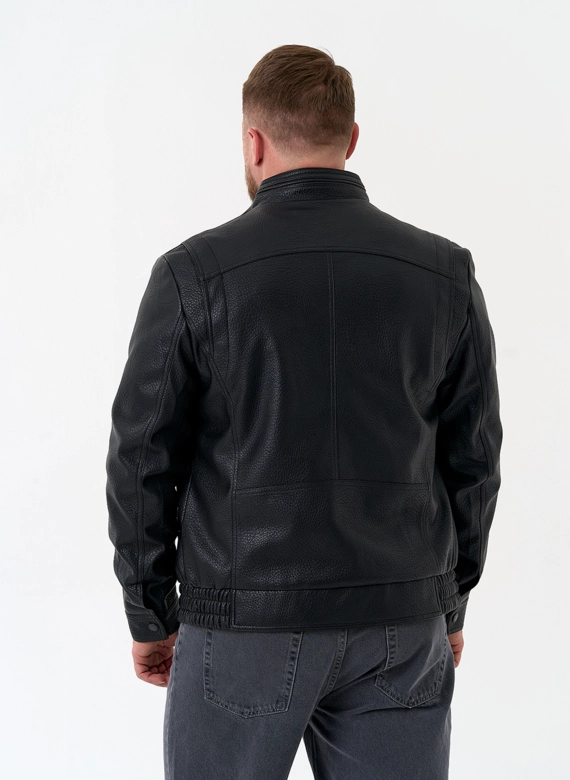 Мужская куртка бомбер из эко кожи