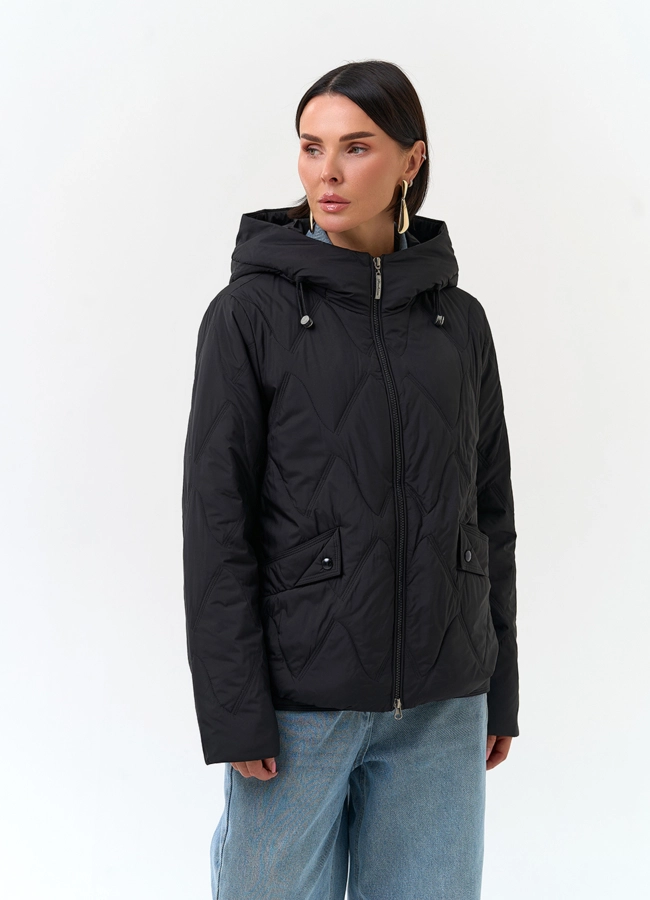 Женская куртка с капюшоном модель № 33795 универмаг малина