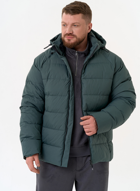 Мужской пуховик с капюшоном 