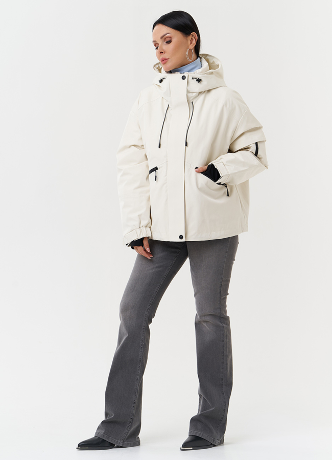 фото Двойная утепленная куртка с капюшоном модель № 28816