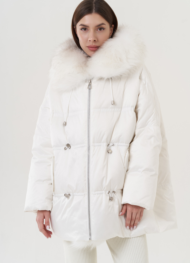 фото Пуховик женский с капюшоном  модель № 25938